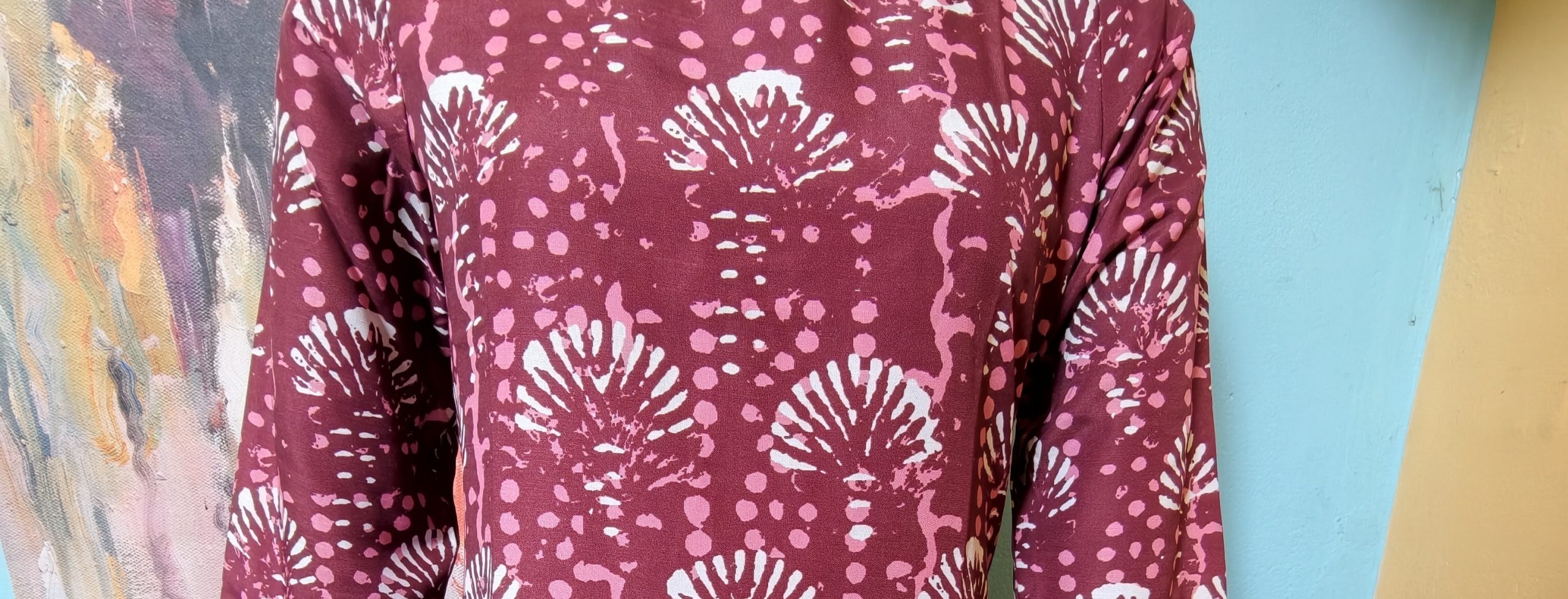 Grape Aura Poly Cotton Straight Kurta – Printed Everyday Elegance - Image 2